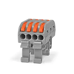 Клемник швидкого монтажу DIN 4+4п сірий PA (TF-KND-224) TITANUM TITANUM (29099-000) - мініатюра 4