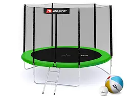 Батут Hop-Sport 10ft (305см) зелений з зовнішньою сіткою - мініатюра 4