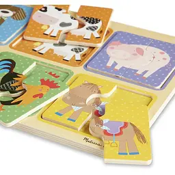 Пазли Melissa & Doug Друзі ферми дерев'яні у футлярі (MD31363) - мініатюра 5