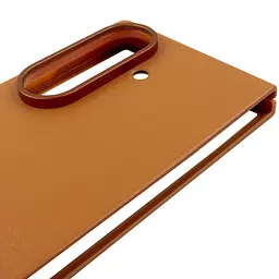 Шкіряний чохол Leather Case (AAA) для Samsung Galaxy Z Fold7 Tan - мініатюра 4