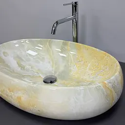 Умивальник VBI Veneto M labradorite накладний VBI-012811, Мрамор - мініатюра 5