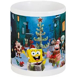 Кухоль GeekLand SpongeBob SquarePants новорічний 330 мл білий - мініатюра 3