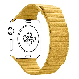 Ремінець ArmorStandart Leather Loop для Apple Watch 49/46/45/44/42 (Series 1-3) Yellow (ARM57842)