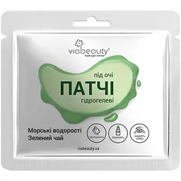 Гідрогелеві тонізуючі патчі під очі Via Beauty VBE-13 з морськими водоростями та зеленим чаєм (6971663406604A)