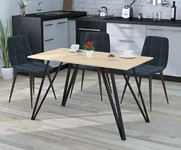 Обідній стіл Ліма 120-65 Прямі кути Loft Design (Дуб Борас)