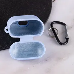 Силіконовий футляр з мікрофіброю для навушників Airpods 1/2 Блакитний / Lilac Blue - мініатюра 5