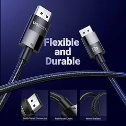 Кабель Ugreen DisplayPort-DisplayPort V 1.4 1.5 м (80391) - мініатюра 5