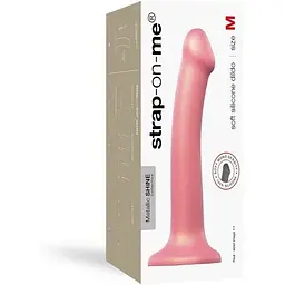 Насадка для страпону Strap-On-Me Mono Density Dildo Rose M - мініатюра 4