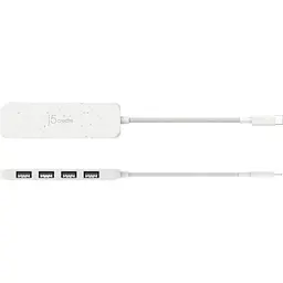 USB-Хаб j5create JCH341EW-N USB-C на 4 USB-A, Білий (JCH341EW-N) - мініатюра 4