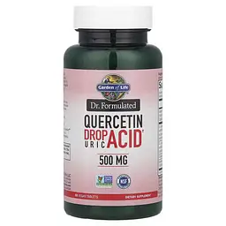 Кверцетин Dr. Formulated Quercetin Drop Uric Acid 500 mg 60 таблеток Garden of Life vit0005763 - миниатюра 3