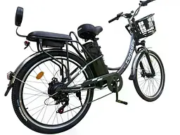 Електровелосипед Crosser E-LIT 26 дюймів (500W/48V/20Ah) з кошиком Чорний - мініатюра 3