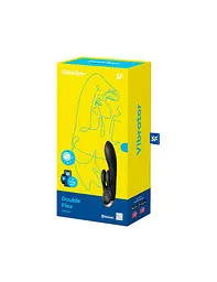 Смарт вібратор-кролик із подвійним відростком Satisfyer Double Flex Black - мініатюра 4