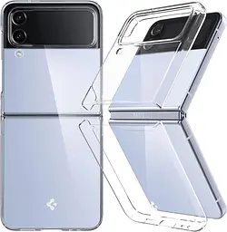 Оригінальний протиударний чохол для Samsung Galaxy Z Flip4 Spigen Ice Shield прозорий Crystal Clear (ACS05131) - мініатюра 1