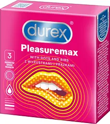 Презервативи Durex Pleasuremax, 3 шт.