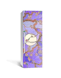 Вінілова 3Д наклейка на холодильник Гранене скло Схід Текстури Фіолетовий 65х200 см Happy Pocket Z181473