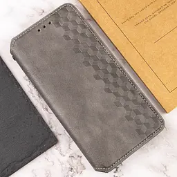 Шкіряний чохол-книжка Getman Cubic PU для Realme 11 4G Сірий - мініатюра 7