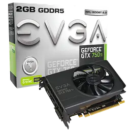 Відеокарта GeForce GTX 750 Ti 2GB Evga (02G-P4-3751-KR) Б/В - мініатюра 1