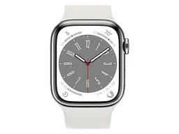 Смарт-годинник Apple Watch Series 8 GPS 45mm Silver Aluminum Case With White S. Band - S/M (MP6P3) - мініатюра 2