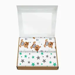 Пелюшки дитячі багаторазові Cosas Teddy Bear 2 шт 80х100 см (Бязь_МишкиТедди_Звездопад) - мініатюра 2