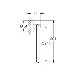 Тримач для рушника Grohe QuickFix Start 411742430 Чорний матовий - мініатюра 2