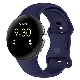 Силіконовий ремінець на смарт годинник Google Pixel Watch 3 45mm/4 45mm, Silicone, midnight blue, зі зручною застібкою, на фітнес браслет, ArmorStandart (ARM84022)
