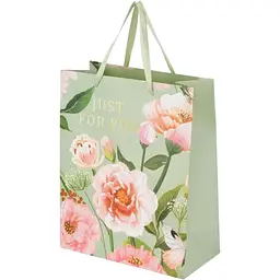Пакет подарунковий Large Flowers 760301ML Зелений
