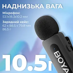 Мікрофон Boya BY-V30 Type-C Black (BY-V30) - мініатюра 6