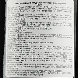 Вино Feudo Principi di Butera, Surya Rosso 2019, червоне, сухе, 13,5%, 0,75 л (37668) - мініатюра 3