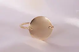 Каблучка з жовтого золота монетка 16 K-0243 - мініатюра 4