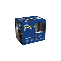 Світильник фасадний Violux SPIDER-1D 35Вт GU10 ІР44 чорний ( 500290 ) - мініатюра 8