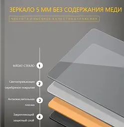 Дзеркало Dusel DE-M3051 75x120, Білий - мініатюра 10