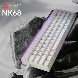 Клавіатура Ajazz NK68 Red Switch USB UA White (NK68-R-W) - мініатюра 6