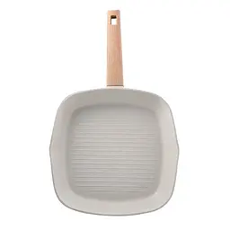 Сковорода-гриль Bergner Naturally 28×28 см бежевая BG-34743-CR - миниатюра 2