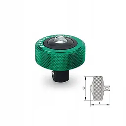 Міні тріскачка дискова 1/4" Toptul 52 зубця CAUB0826 - мініатюра 2