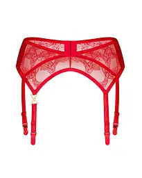 Пояс для панчох Obsessive Aliosa, S/M (червоний - мініатюра 6