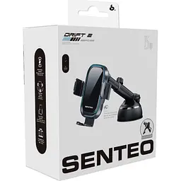 Автотримач із бездротовою зарядкою Senteo SH-02 Drift 2 Wireless Charging 15W Dashboard + Airvent Black [171637] - мініатюра 2