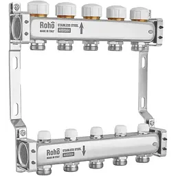 Колектор з термостатичними та запірними клапанами Roho R805-05M - 1"x 5 вих RO1045