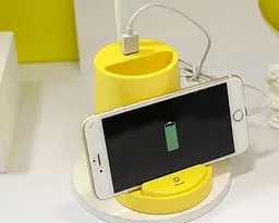 Настільна LED-лампа акумуляторна на гнучкій ніжці з органайзером та підставкою для телефону світильник з функцією Power Bank 1200 mAh Elite EL-2176 жовта - мініатюра 4