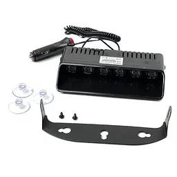 Страбоскоп Світлодіодний 12-24V/LED 6 шт. 110x85 мм Червоно-Синій 1 шт. (KING S9) - мініатюра 3