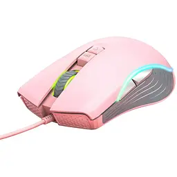 Миша ігрова провідна ONIKUMA CW908 Gaming 1200 - 7200 кольорова RGB підсвічування рожева - мініатюра 2