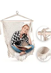 Крісло-гамак Outtec Boho підвісне бежевий - мініатюра 3