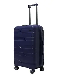 Валіза середня M поліпропілен Milano bag 0306 65×42×28см 56л Темно-синій - мініатюра 2