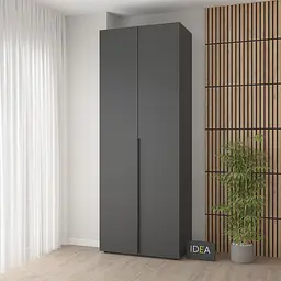 Шафа для одягу комбінована Idea Д-128 Антрацит