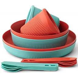 Набір посуду Sea to Summit Passage Dinnerware Set, 2P, 14 Piece Зелений-Помаранчевий - мініатюра 3