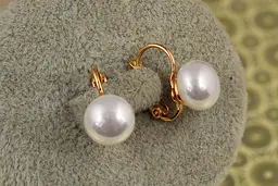Сережки Xuping Jewelry перлина з французькою застібкою 1,6 см золотисті - мініатюра 2