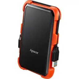 Зовнішній жорсткий диск Apacer AC630 2.5" 1TB USB 3.1 black/orange (AP1TBAC630T-1) - мініатюра 2