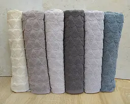 Набір турецьких махрових рушників 70х140 Gulcan 6 шт Jacquard Cotton Lux Damla