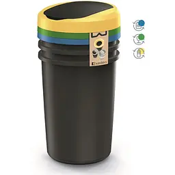 Баки для сортування сміття Prosperplast Compacta R комплект 3 шт по 40 л (NRAB40S3) - мініатюра 2