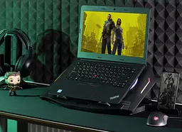 Охолоджувальна підставка для ноутбука 15.6-17.3 дюйма 2E Gaming CPG006 2xFan RGB LED - мініатюра 10