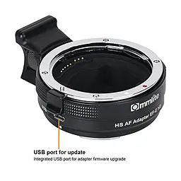 Перехідник Commlite CM-EF-E HS AF для об'єктивів EF/EF-S на E-Mount - мініатюра 6